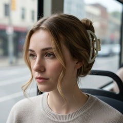 Trendy Acetate Hair Clamps - Crescent Moon