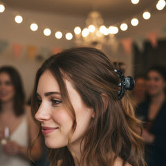 Trendy Acetate Hair Clamps - Black Claw