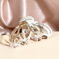 Elegant Creamy Coffee Hair Claw - Pumpkin