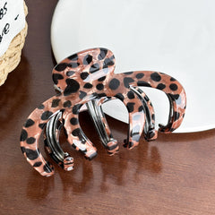 Vintage-Inspired Leopard Hair Clamp Set - Octopus Clamp
