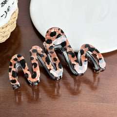 Vintage-Inspired Leopard Hair Clamp Set - Snake Clamp
