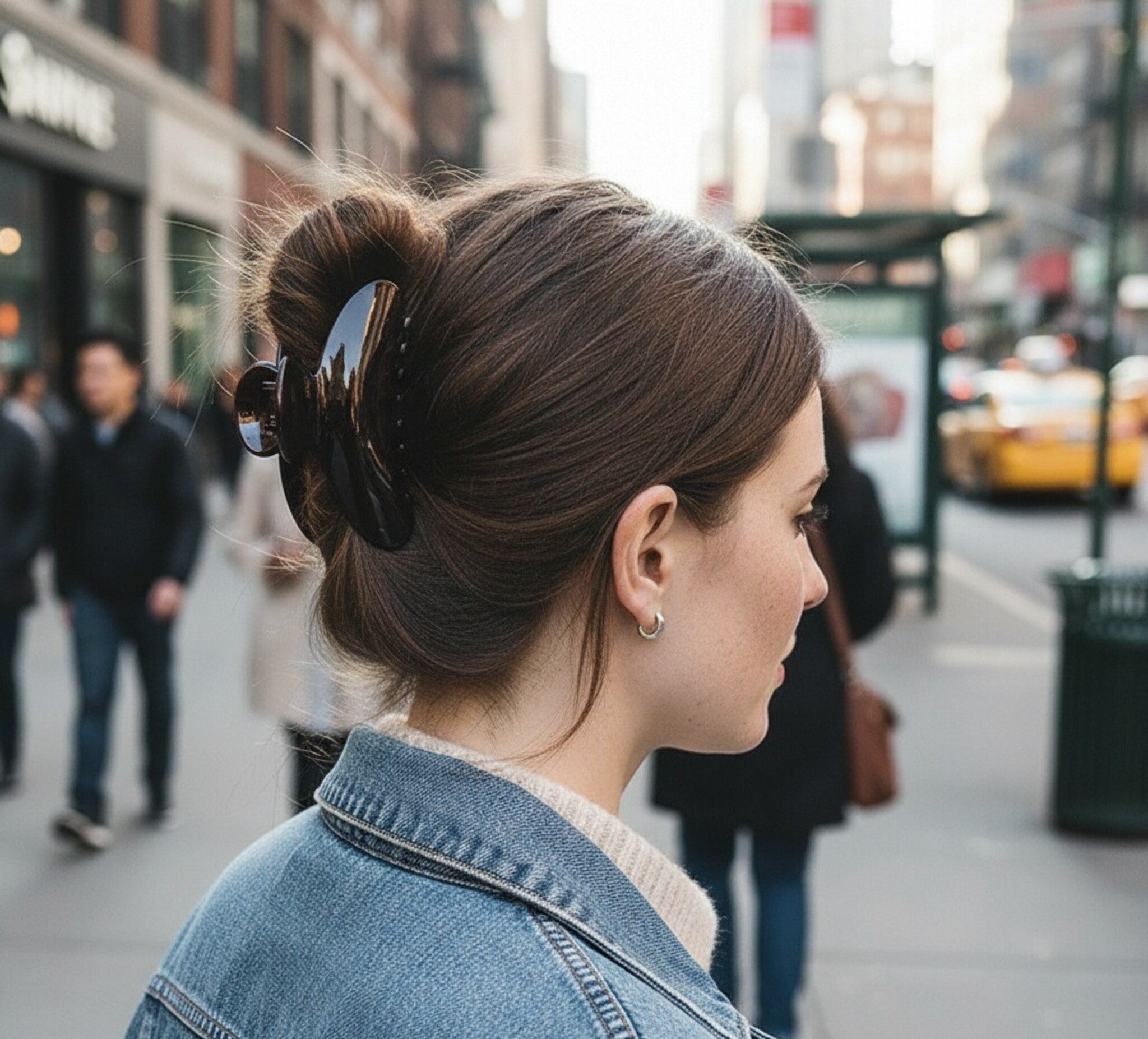 Parisian Flair Acetate Hair Clips - One-Piece Clip