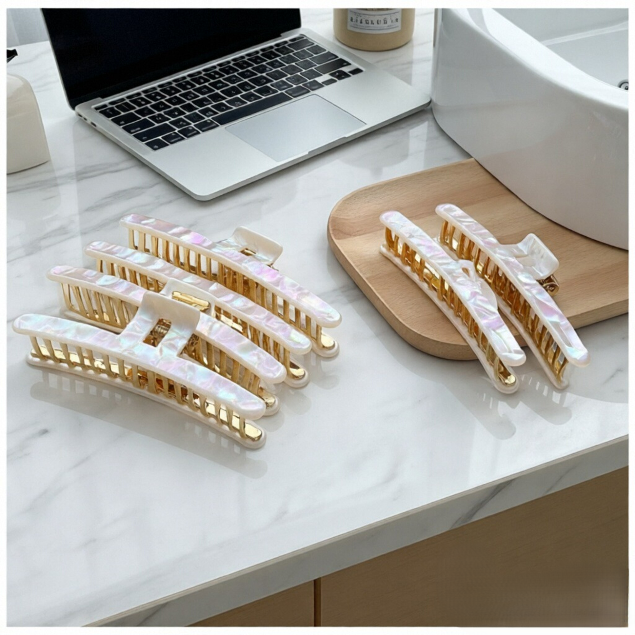 Trendy Acetate Hair Clamps - T-Shaped Clip
