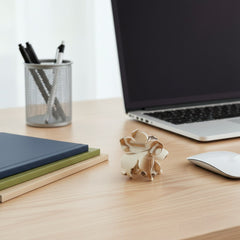 Elegant Creamy Coffee Hair Claw - Flower Mini
