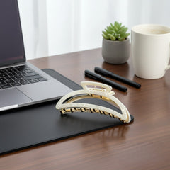 Trendy Acetate Hair Clamps - Crescent Moon