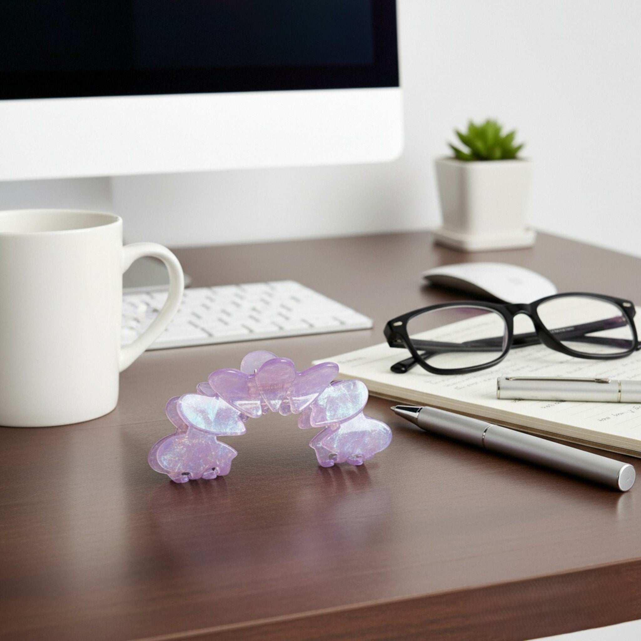 Trendy Acetate Hair Clamps - Petal