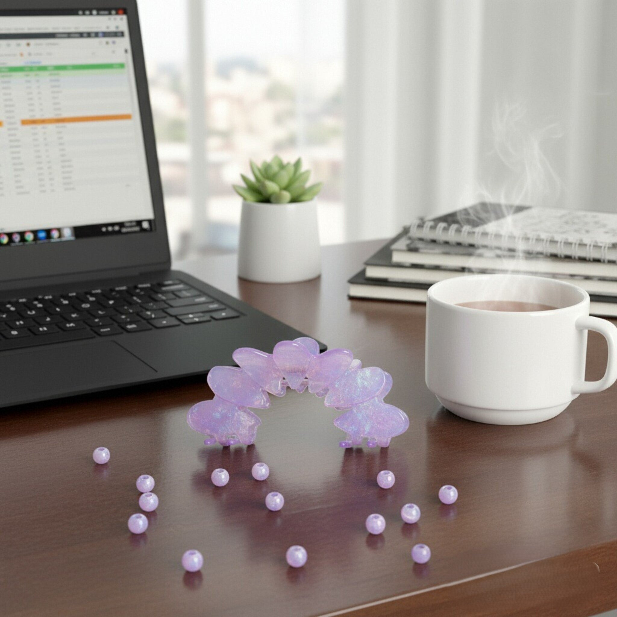 Trendy Acetate Hair Clamps - Petal