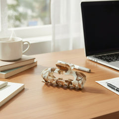 Elegant Creamy Coffee Hair Claw - Heart
