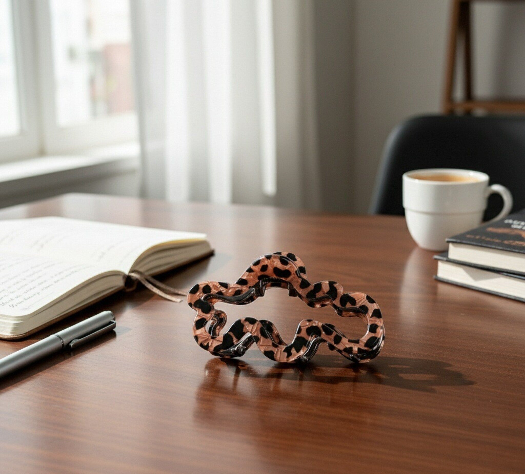 Vintage-Inspired Leopard Hair Clamp Set - Cloud Clamp