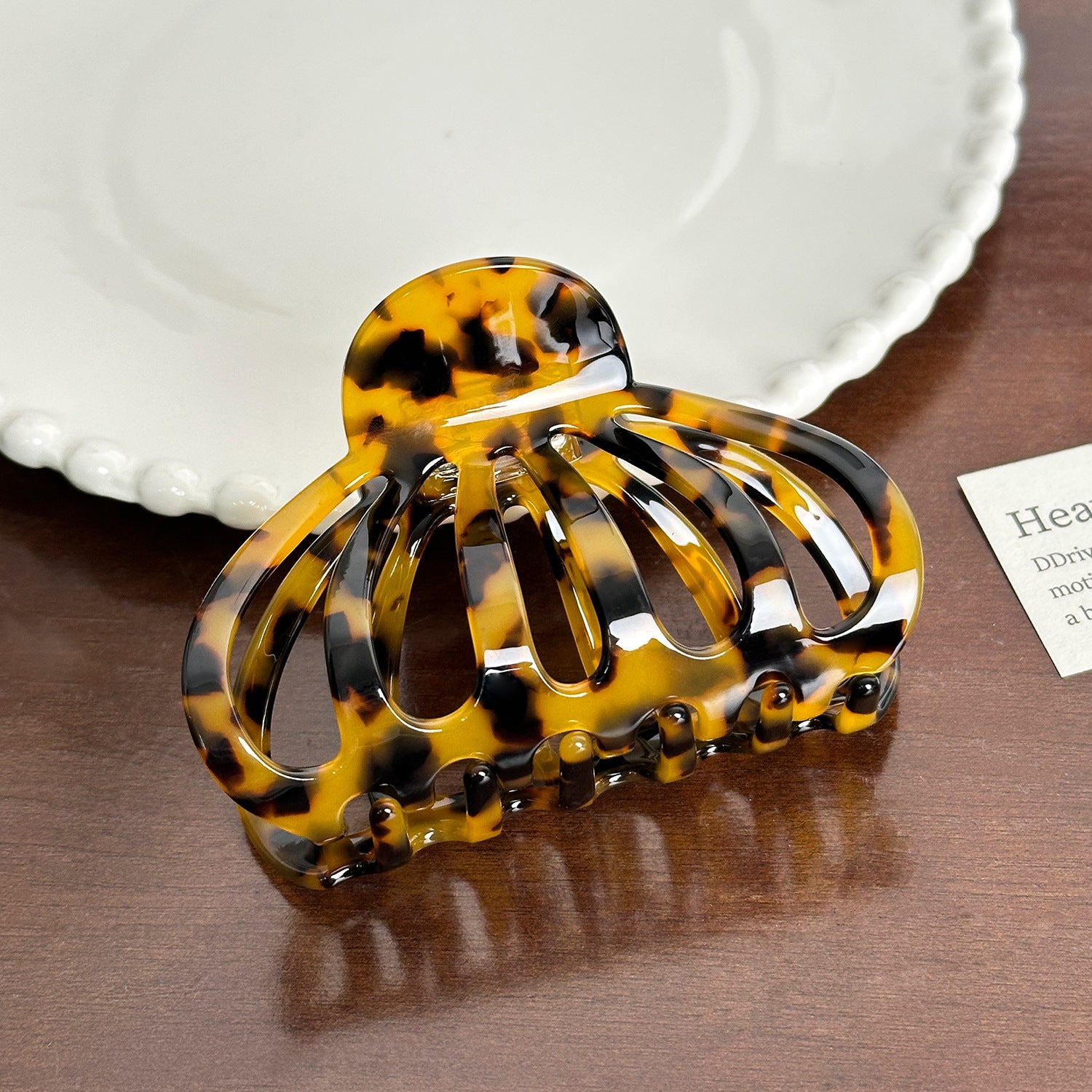 Trendy Acetate Hair Clamps - Pumpkin Claw