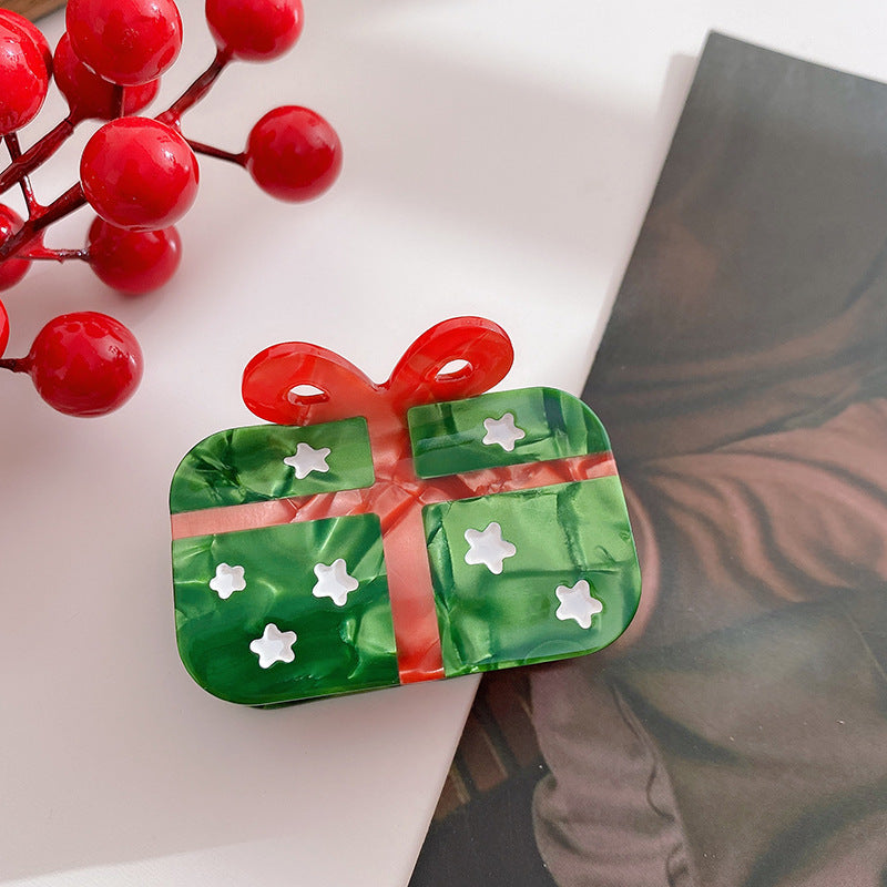 Christmas Gift Box Claw Clip