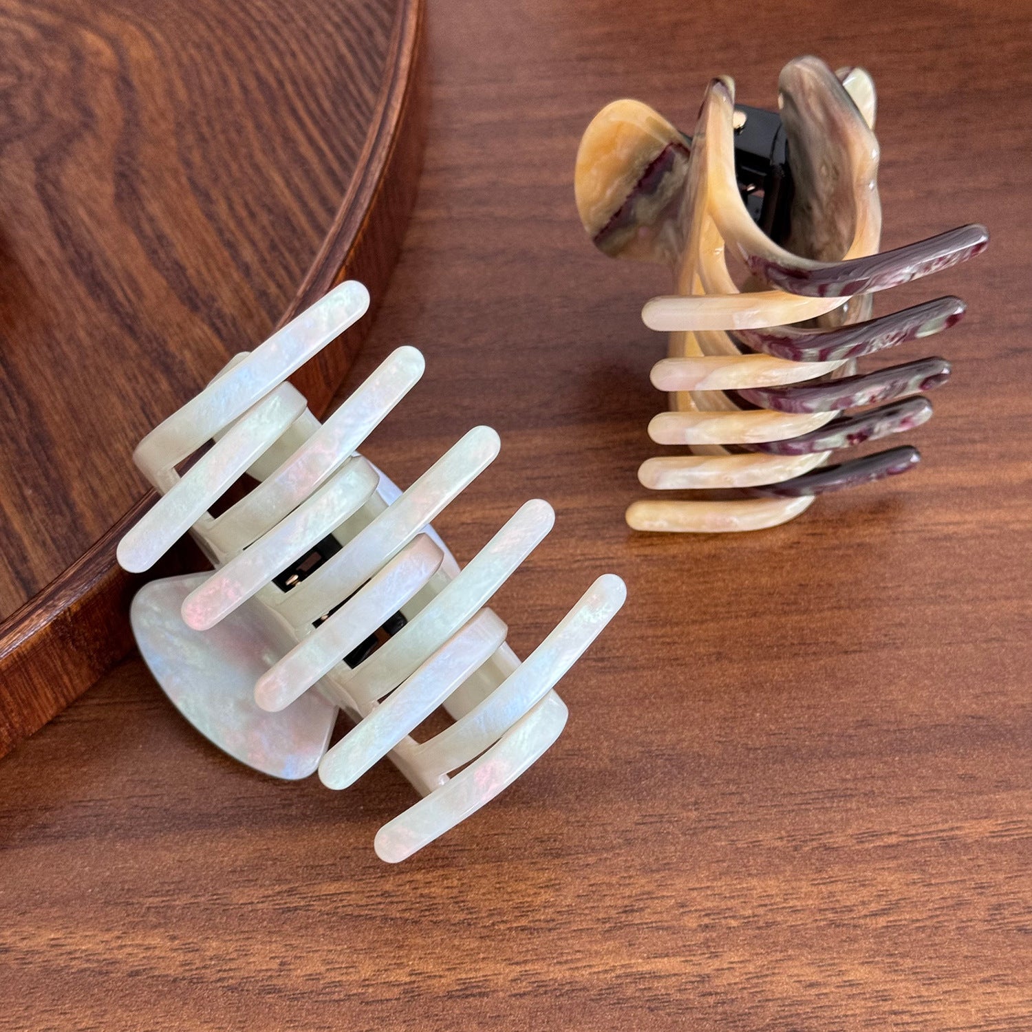 Premium Textured Acetate Hair Claw Clips