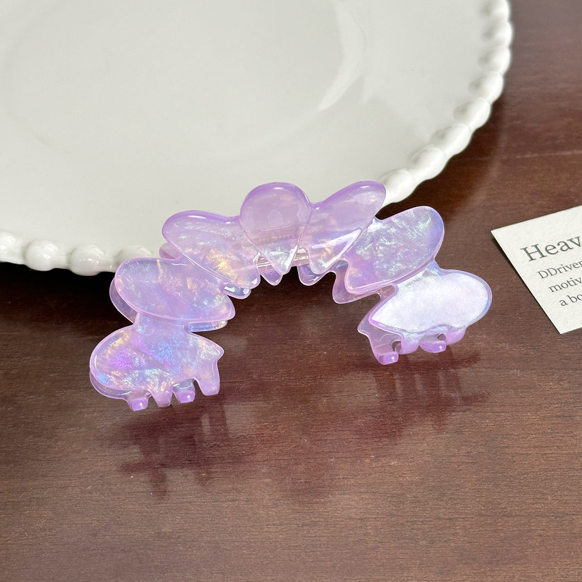 Trendy Acetate Hair Clamps - Petal