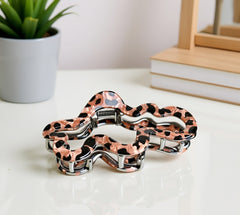 Vintage-Inspired Leopard Hair Clamp Set - Cloud Clamp