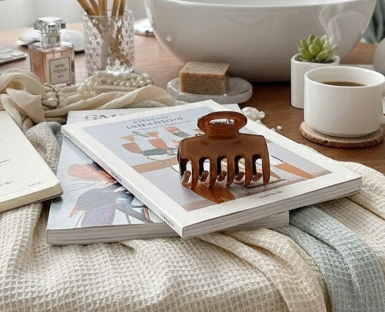 Parisian Flair Acetate Hair Clips - Odd-Shaped Claw