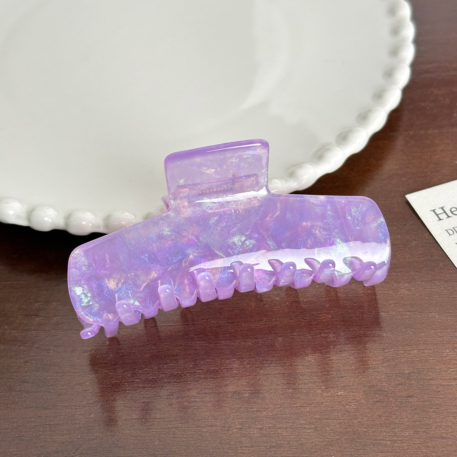 Trendy Acetate Hair Clamps - One-Piece Clip