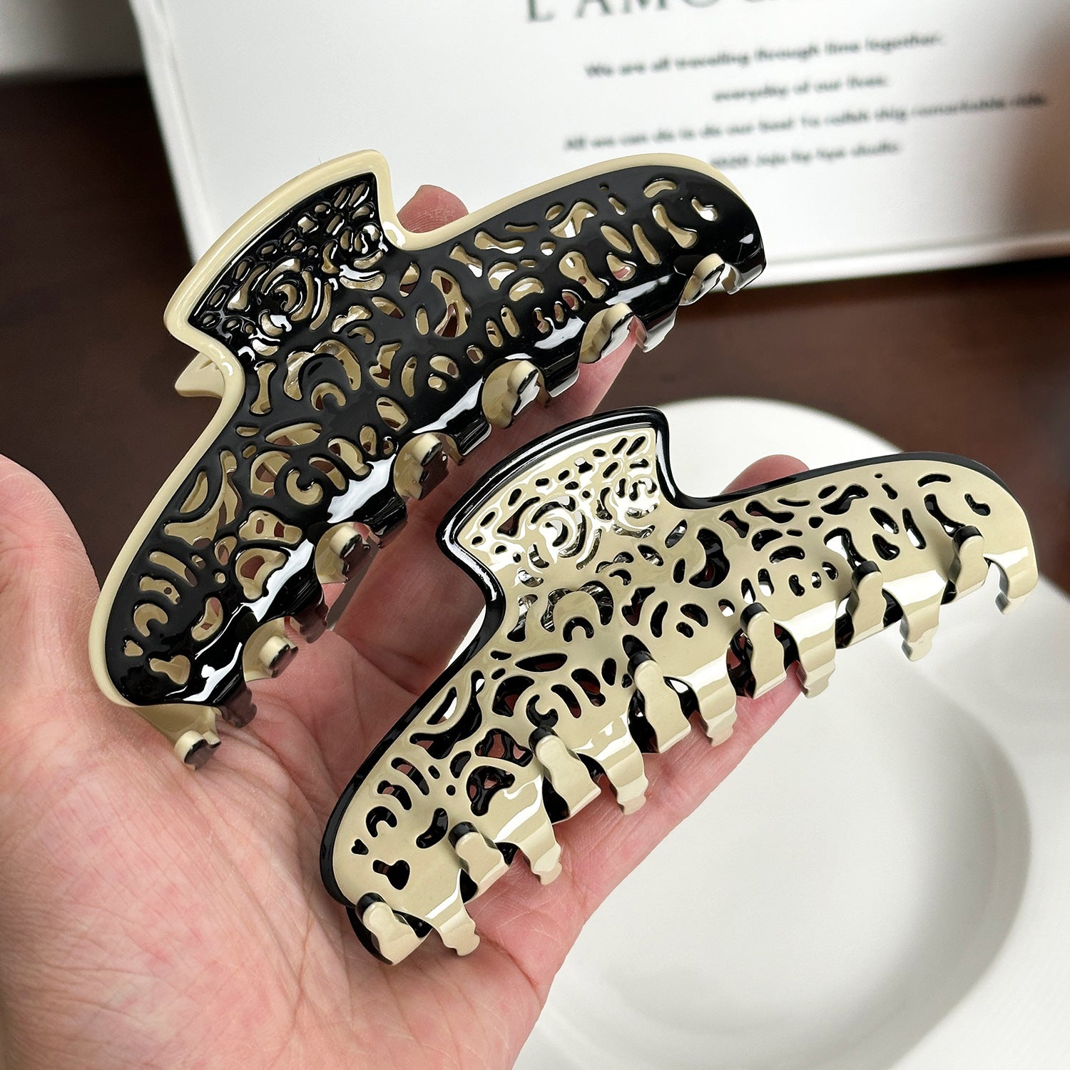 Elegant Lace Acetate Hair Clips