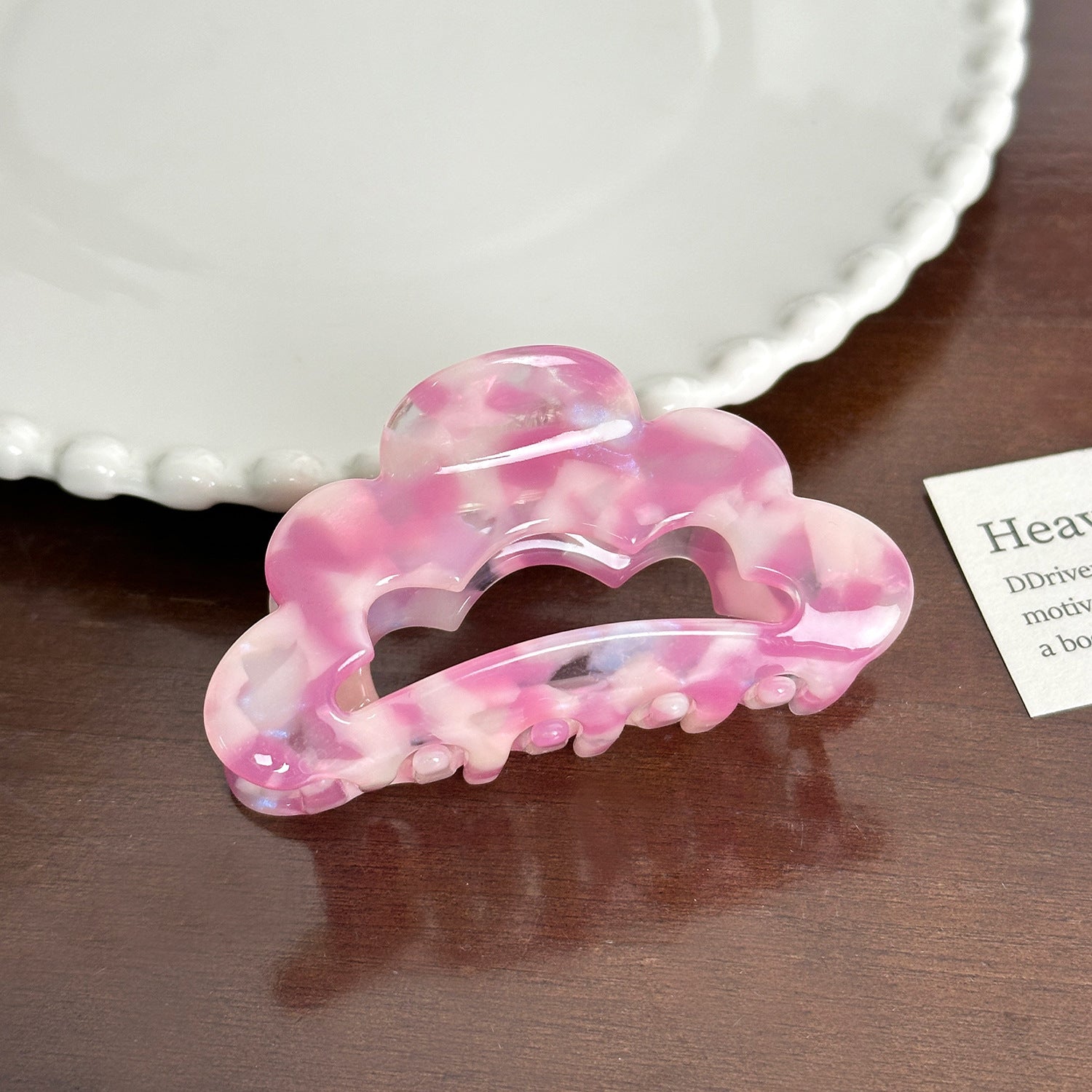 Trendy Acetate Hair Clamps - Hollow Clip