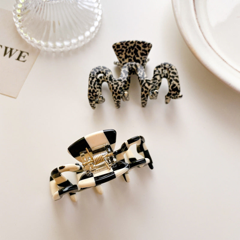Vintage-Inspired Leopard Hair Clamp Set