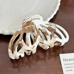 Elegant Creamy Coffee Hair Claw - Pumpkin