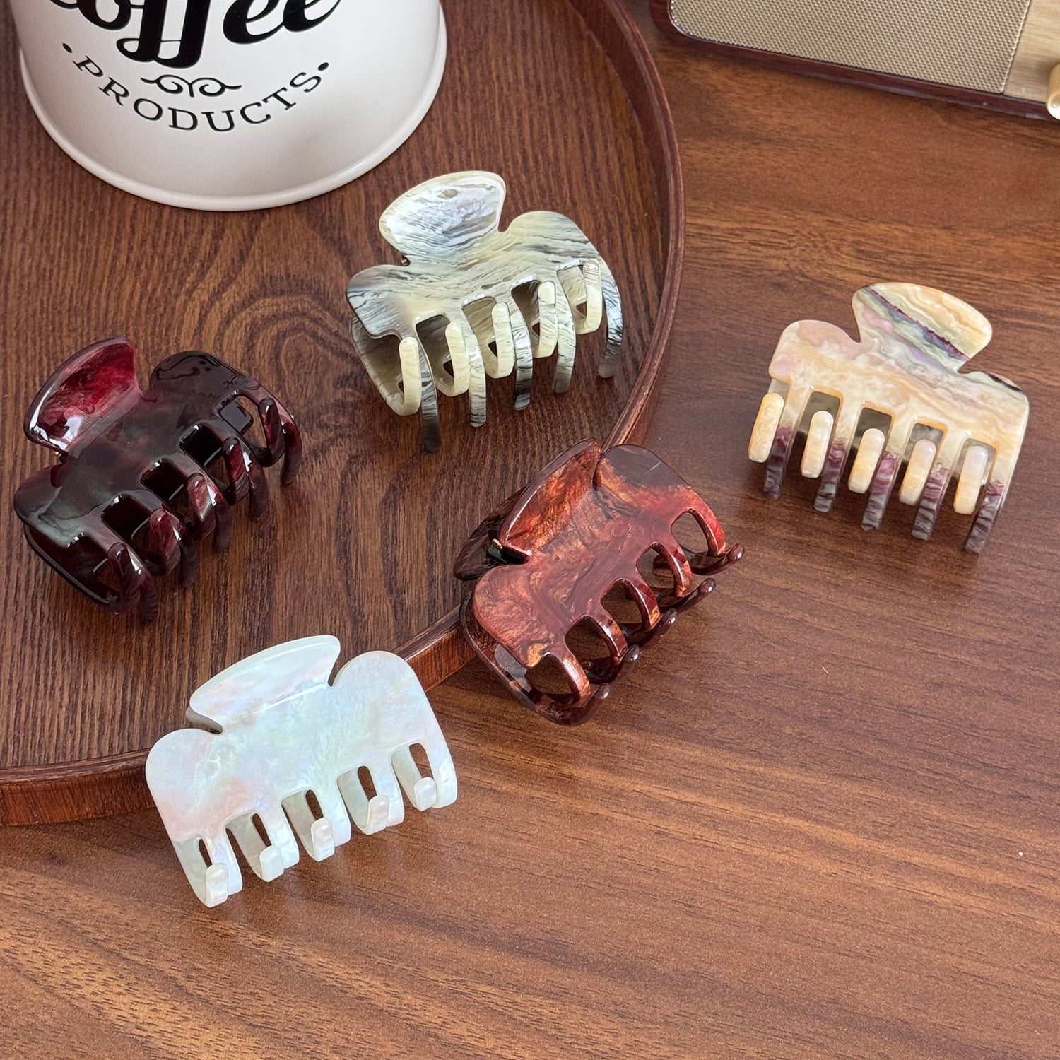 Premium Textured Acetate Hair Claw Clips