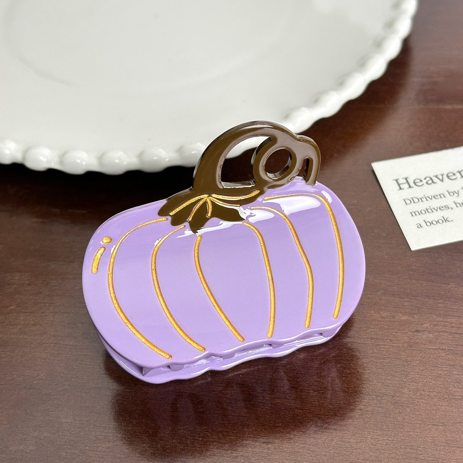 Trendy Acetate Hair Clamps - Pumpkin